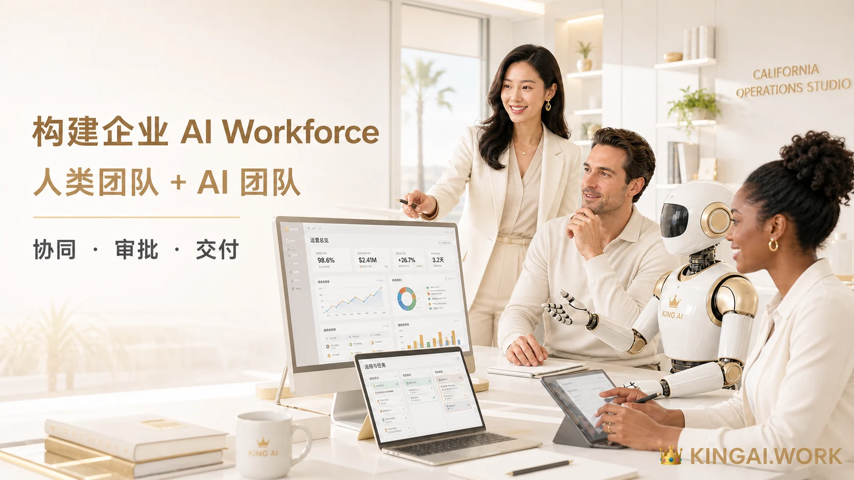 围绕共同目标协作的 AI Workforce